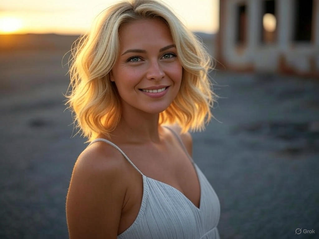 blonde woman digital ghost town