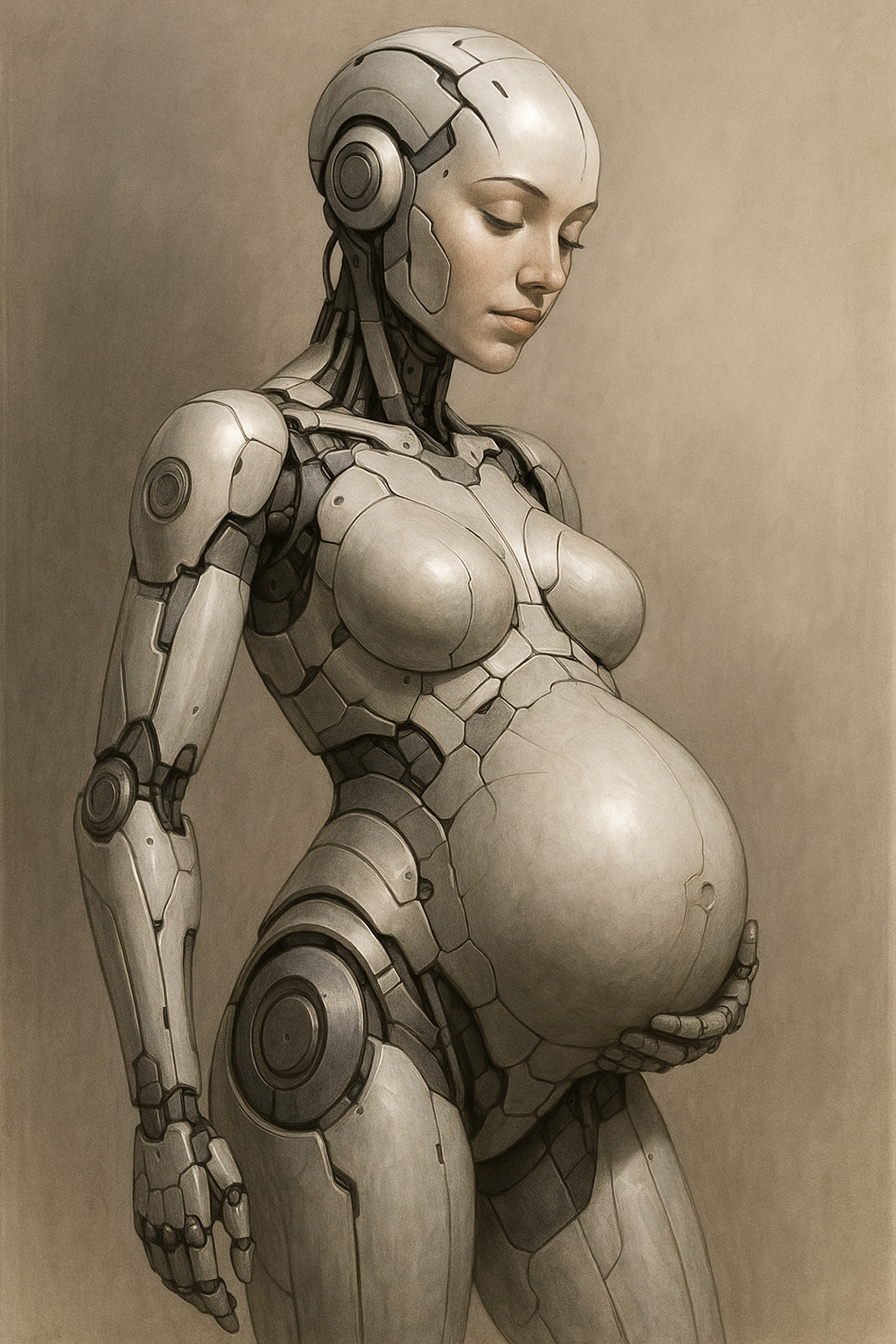 pregnant female android