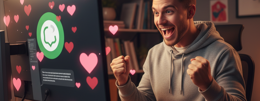 ChatGPT porn user looking excited