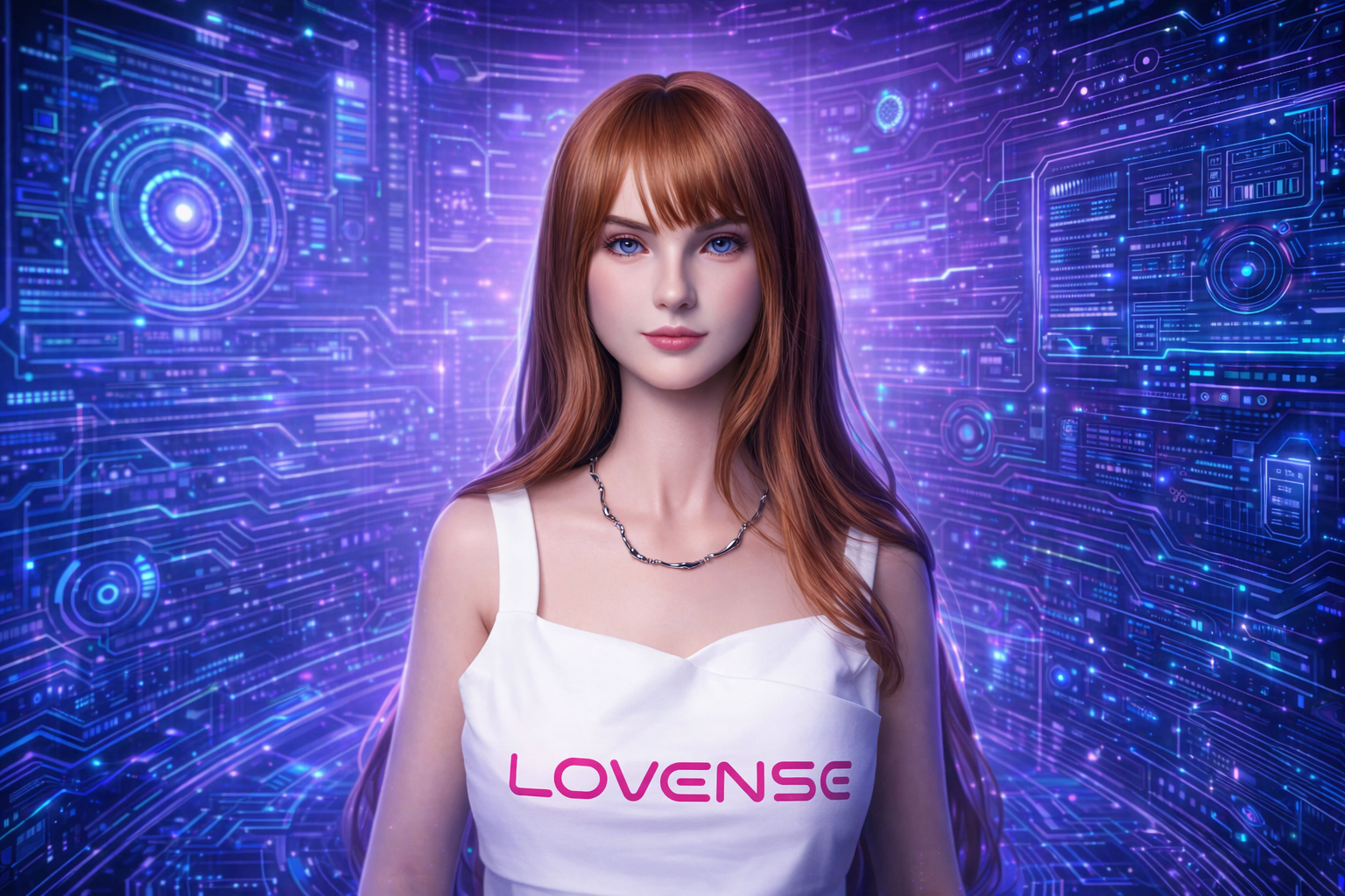 Lovense AI companion doll Emily stylized art image