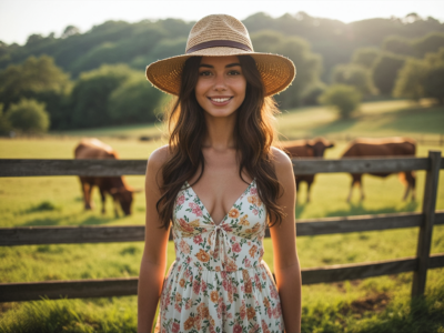 AI-generated farm girl
